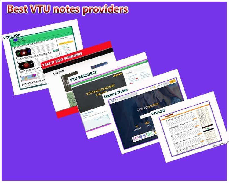 Best VTU Notes providing Websites